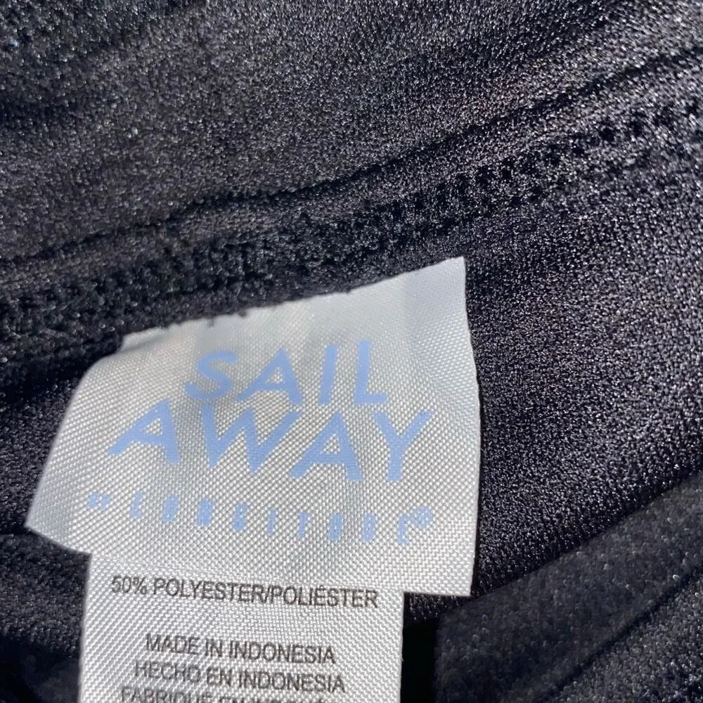 Sail Away Women's‎ Black Elastic Waistband Stretch Swim Shorts Small NWT